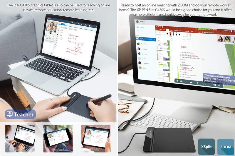 Drawing Tablet-XP-Pen G430S OSU Tablet Graphic Drawing Tablet with 8192 Levels Pressure Battery-Free Stylus, 4 x 3 inch Ultrathin Tablet for OSU Game, Online Teaching Compatible with Window/Mac
