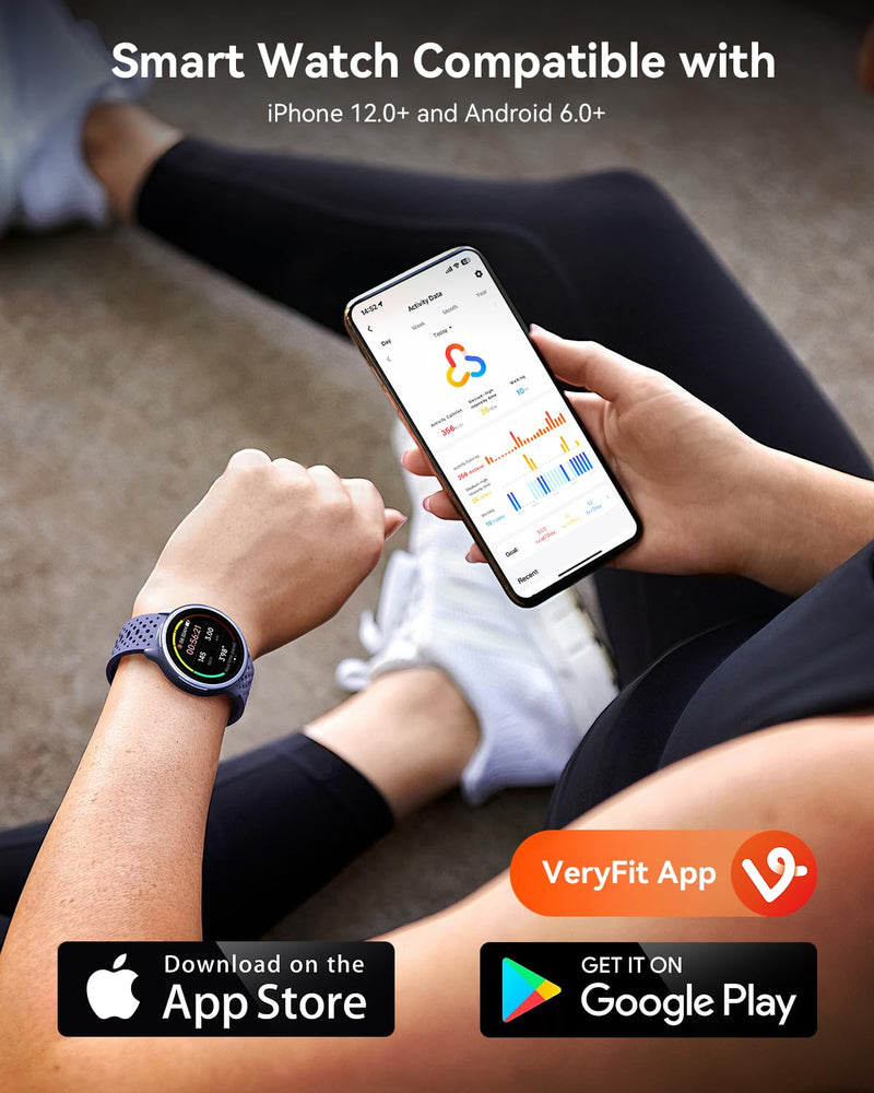 Quican Smart Watch for Women & Men, Compatible with iPhone & Android | 1.27" Fitness Tracker with Bluetooth Calling, AMOLED Display, Heart Rate & Sleep Tracking, 2 Bands, Perfect Smart Gift