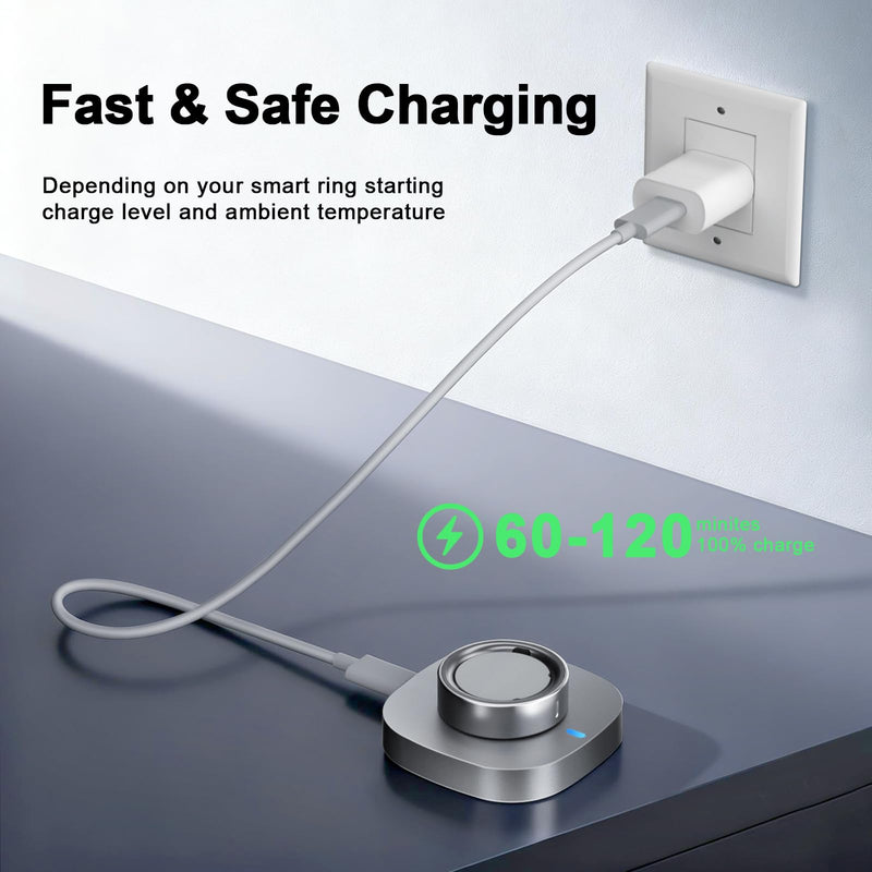 Charger Compatible with Aura-Ring Gen 4 Size 6,Fast Charging Dock | Portable Charger with USB-C Cable for Smart Ring Accessories,Not Compatible with Aura-Ring 5/Gen 3
