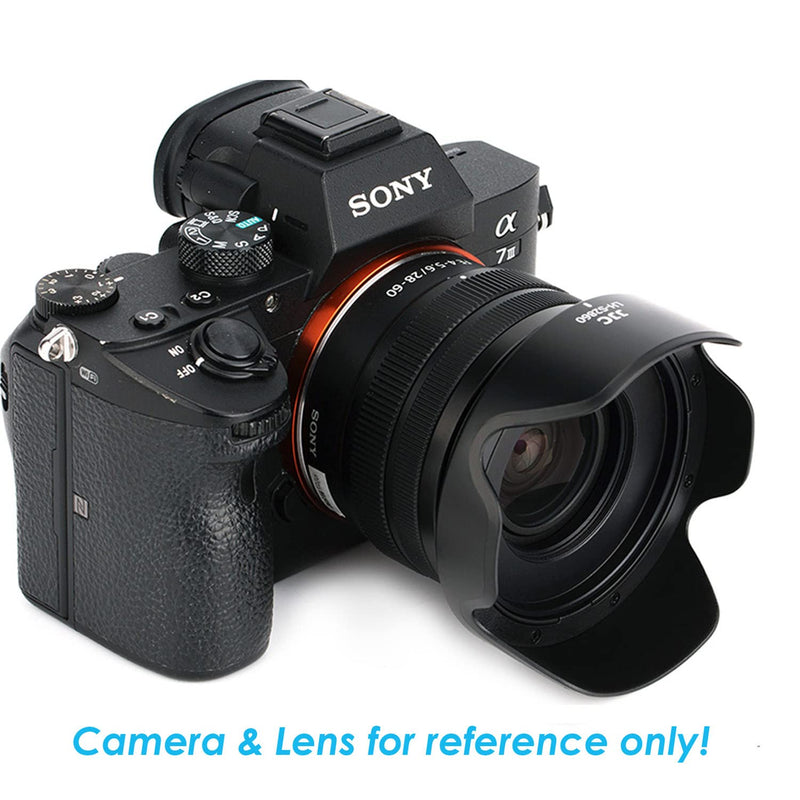 [AUSTRALIA] - JJC LH-S2860 Black Petal Tulip Lens Hood Shade, Compatible with Sony FE 28-60mm f/4-5.6 Lens and Sony E PZ 16-50mm f/3.5-5.6 OSS Lense 
