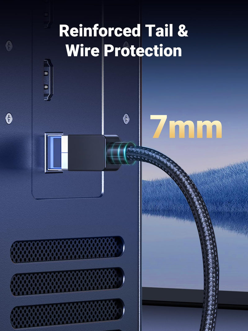 UGREEN Cat 8 Ethernet Cable 50FT, High Speed Braided 40Gbps 2000Mhz Network Cord Cat8 RJ45 Shielded Indoor Heavy Duty LAN Cables Compatible with Gaming PC PS5 PS4 PS3 Xbox Modem Router 50FT