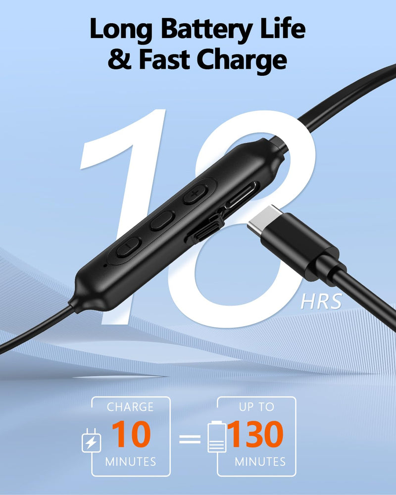 NANAMI Bluetooth Headphones - in Ear and Open Ear Wireless Earbuds with Microphone, Crystal Stereo Sound Headset, Bluetooth Earbuds with Wire Neckband for Workout,Sports