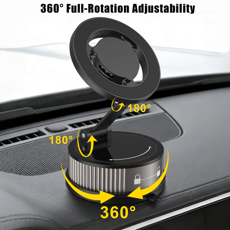 Magnetic Car Phone Holder with Fragrance Diffuser, 360° Rotatable Universal Mobile Phone Mount Compatible for MagSafe iPhone 17/16/15/14/13/12 and More(Dark Gray)
