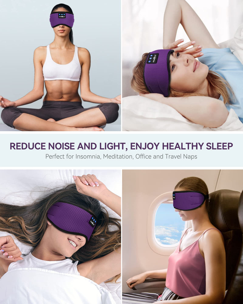 MUSICOZY Sleep Headphones Breathable Bluetooth 5.4 Headband 3D Sleeping Headphones, Wireless Eye Mask Sleep Earbuds for Side Sleeper Women Office Air Travel Cool Tech Gadgets Unique Gifts of 2 Packs