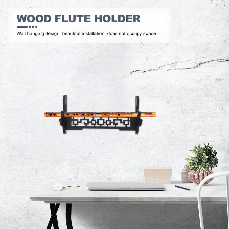 DOITOOL Flute Rack Wall Mount Flute Stand Wall Display Flute Holder Single Layer Swords Rack Samurai Swords Hanger