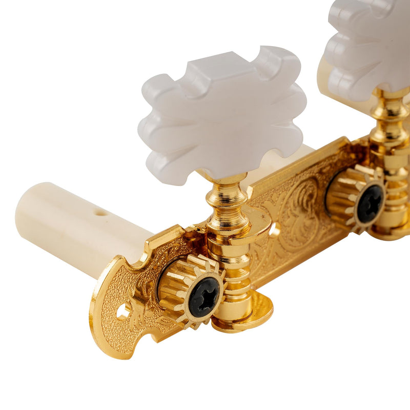 Musiclily Pro 3+3 Lyra Classical Guitar String Tuning Pegs Keys Guitar tuners Machines Heads Set for Classical Guitar, Gold