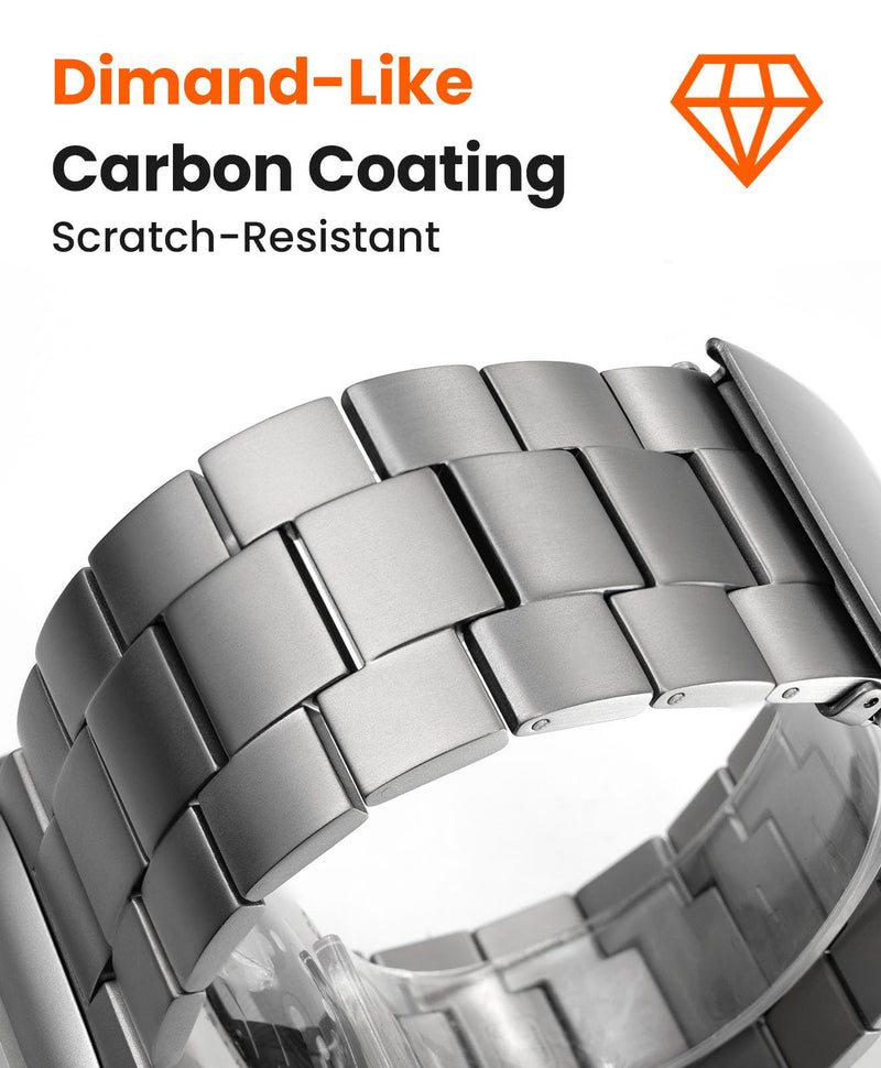 Titanium Watch Band Compatible with Apple Watch Ultra 3 & Ultra 2 1 49mm - 26mm Wide-Body Metal Apple Watch Ultra Band with Scratch Resistant DLC Coating for men - CRNS01 Business Series Titanium | 26mm Width