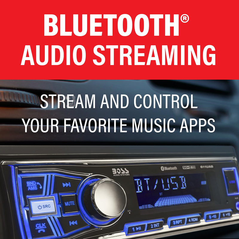 BOSS Audio Systems Car Stereo System - Bluetooth Radio + Two 6.5 Inch Car Speakers