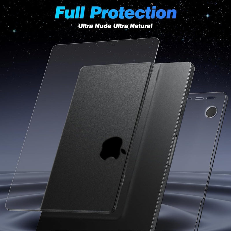 [AUSTRALIA] - EooCoo [Ultra Thin Armor] Case Compatible for MacBook Pro 16 inch 2024-2021 M3 M2 M1 A2991 A2780 A2485, [100% Match Space Black] [Anti-Fingerprint] Hard Shell&Keyboard Skin, Space Black Clear 