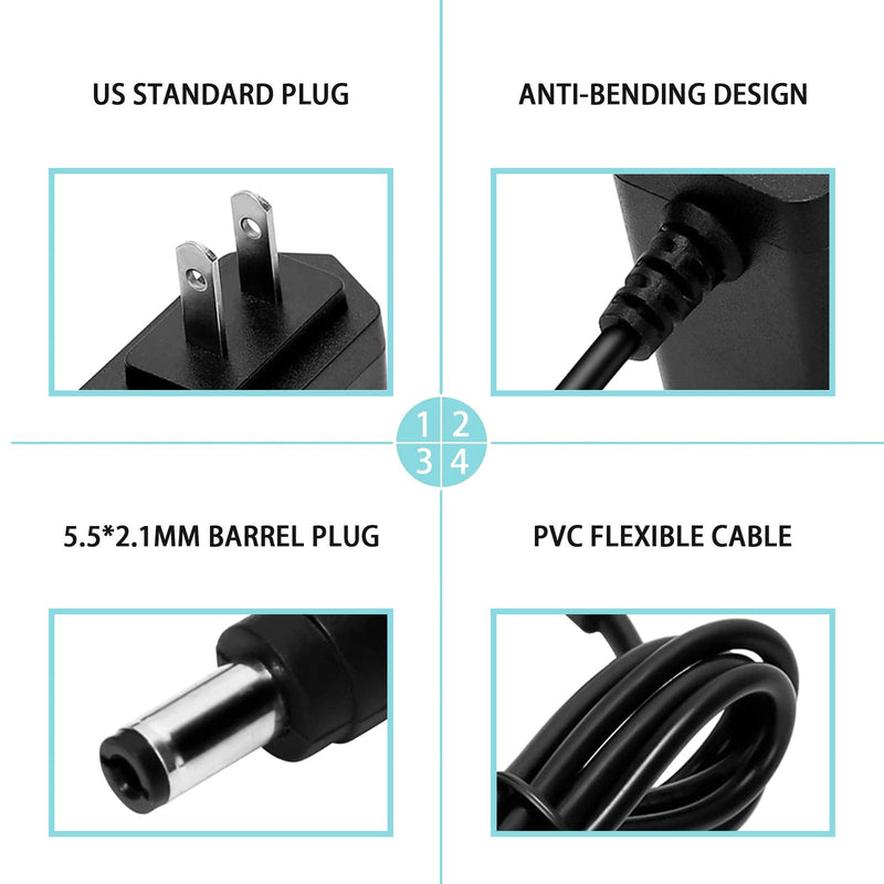 9V AC/DC Power Supply Adapter Compatibility with for Boss Electronic Effects Pedal, Dunlop, Danelectro, DigiTech, Ditto, Electro Harmonix, TC Electronic, Zoom Guitar Multi Effects Pedal