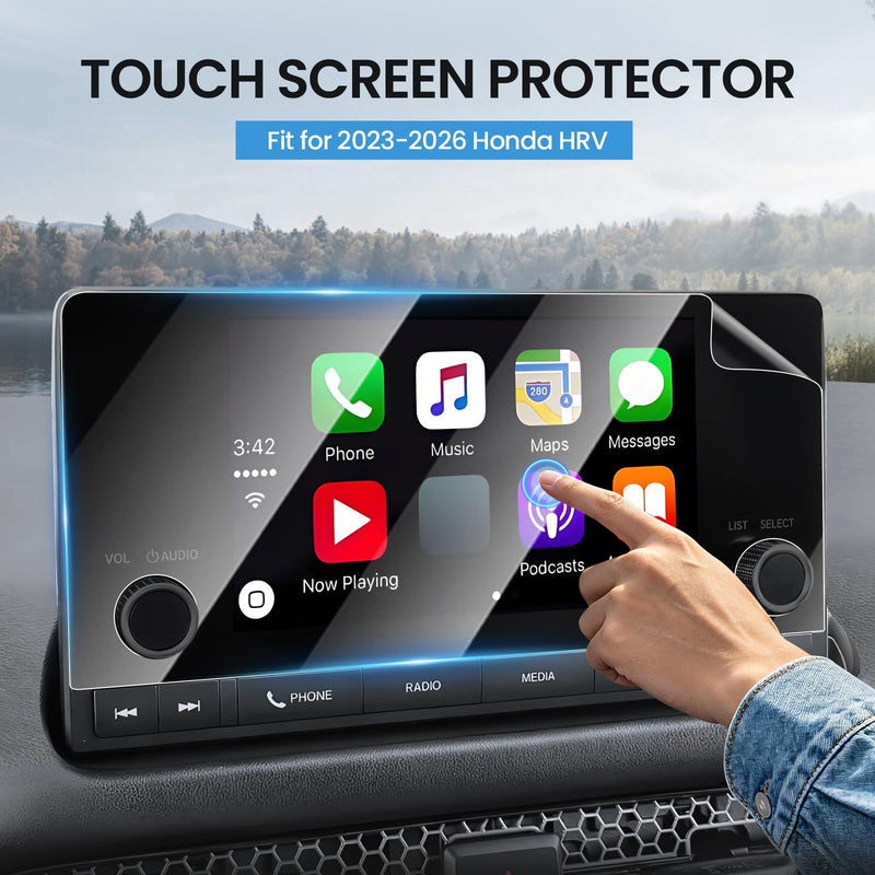 2PCS 7-Inch Screen Protector for 2023-2025 Honda HRV (Not for 9-inch EX-L) | Touchscreen Protective Soft Film for HR-V Accessories, Anti Glare & Fingerprint Navigation Screen, Ultra HD Clear Film transparent