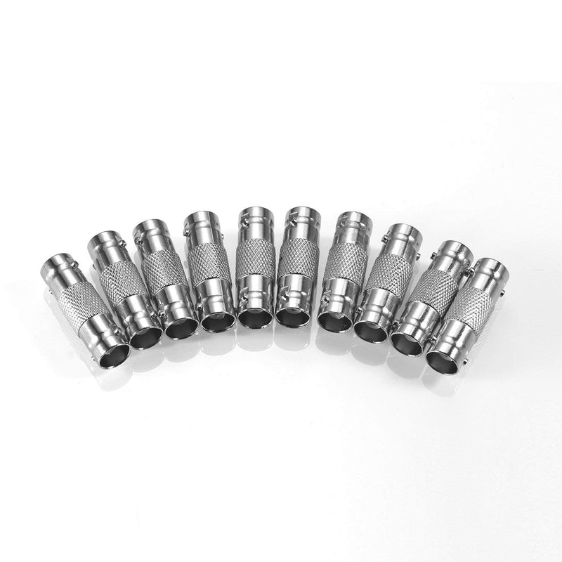 10 Pack BNC Female to BNC Female CCTV Security Camera Adapter Coupler Straight Extender Connector 10-PACK
