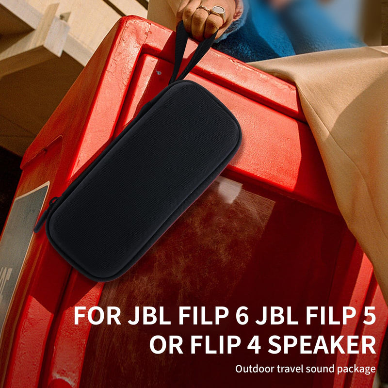 EVA Hard Case for JBL Flip 6 Flip 5 Waterproof Portable Bluetooth Speaker, Fit for JBL Flip 4 Premium Travel Protecrive Carrying Storage Bag(Black) Black