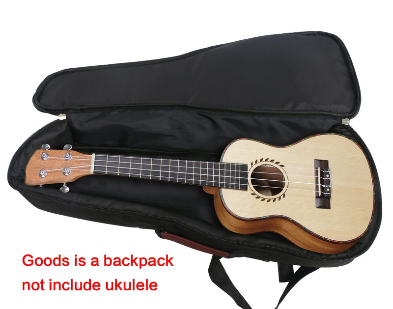 [AUSTRALIA] - HOT SEAL 10MM Leather Handles Thick Durable Colorful Ukulele Case Bag with Storage (23/24in, Light blue) 23/24in 