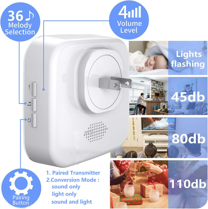 [AUSTRALIA] - Wireless Caregiver Pagers Call Button Nurse Alert System Call Bell Call Light Alert Button for Home/Elderly/Patients/Disabled 3 Transmitters 3 Plugin Receivers (600+ft Operating Range)… 3 Transmitters + 3 Plugin Receivers 