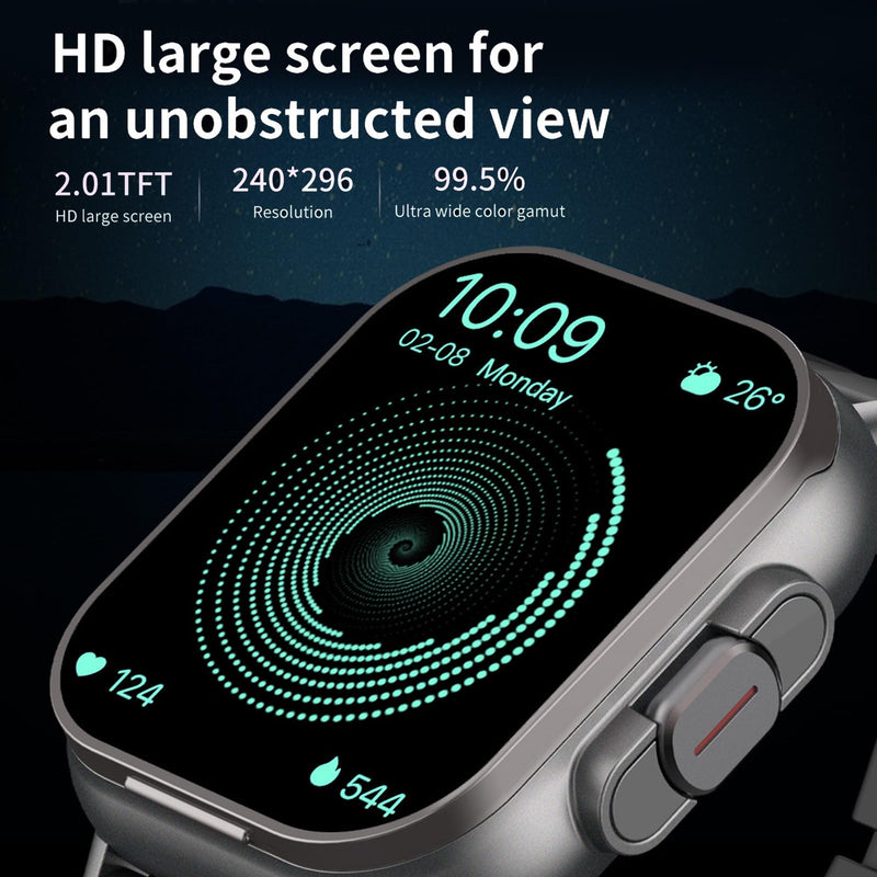 Zopsc Smart Watch with Earbuds, 2.01 Inch HD Touch Screen 2 in 1 Smartwatch for iOS for Android, Sport Fitness Tracker Watch with Bluetooth Earbuds for Men Women (Silver) Silver
