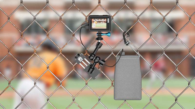 Mounting Kit for Gamechanger Fence Mount for iPhone, Mevo Start, Phones, GoPro to a Backstop Chain Link Fence for Gamechanger Recording Baseball,Softball and Tennis Games(M5)