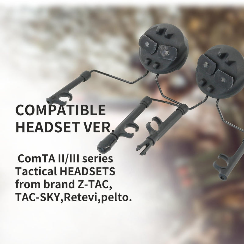 COM Rail Adapter Mouting Adapter Compatible with COMTAC Headsets & MTEK M-LOK Helmets for Airsoft Sports Black