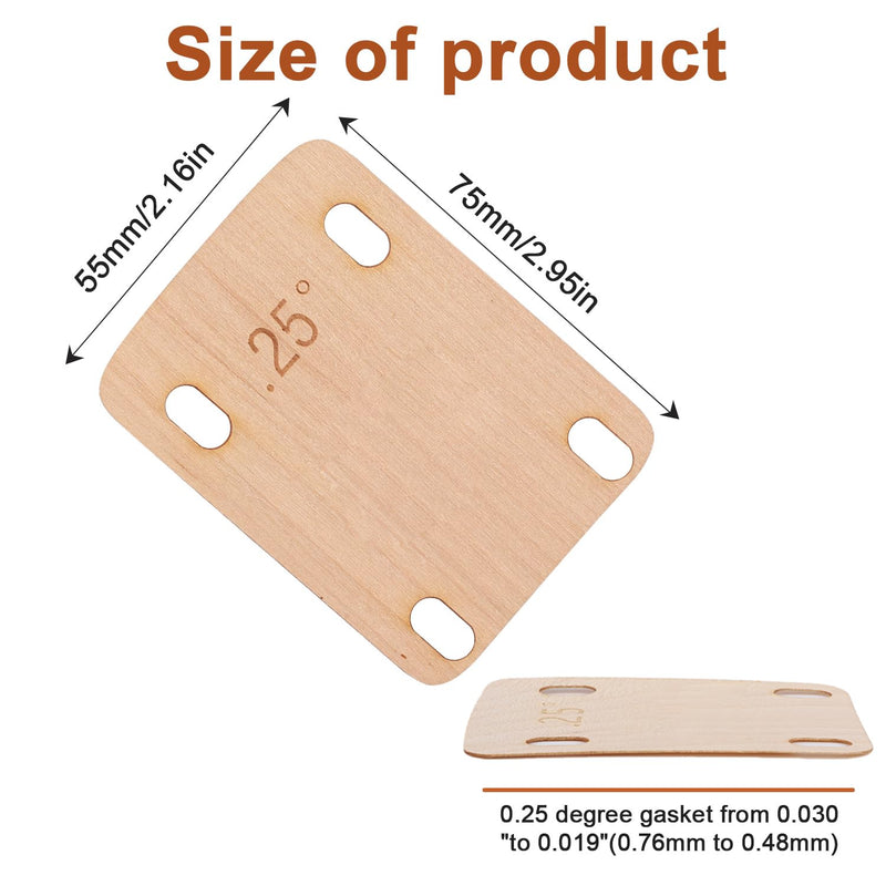 [AUSTRALIA] - 3pcs 25° Guitar Neck Shims, Solid Maple Wood Guitar Neck Shim Protection 25 Degree Guitar Neck Plate Tool for Guitar Bass Repairing 