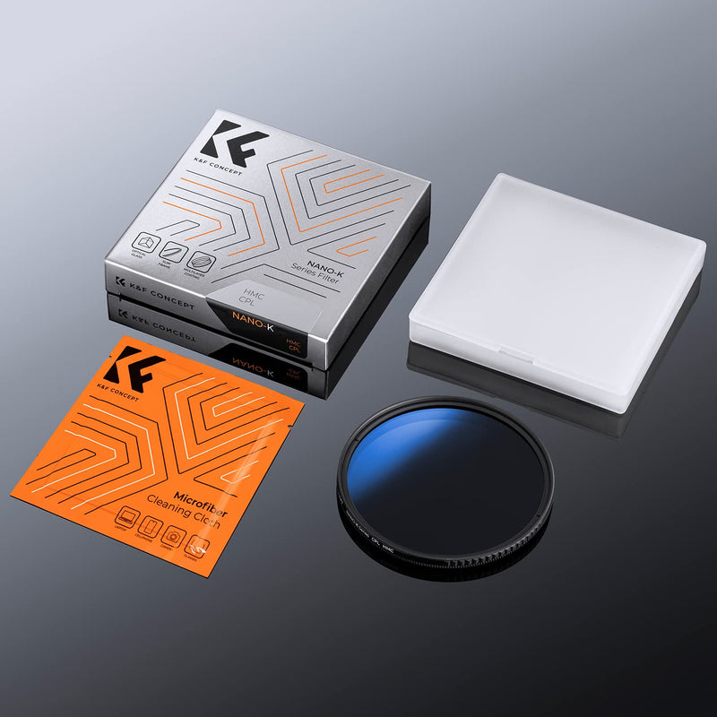 [AUSTRALIA] - K&F Concept 58mm Circular Polarizer Filter Ultra-Slim 18 Multi-Coated Optical Glass Circular Polarizing Filter for Camera Lenses with Cleaning Cloth (K Series) 