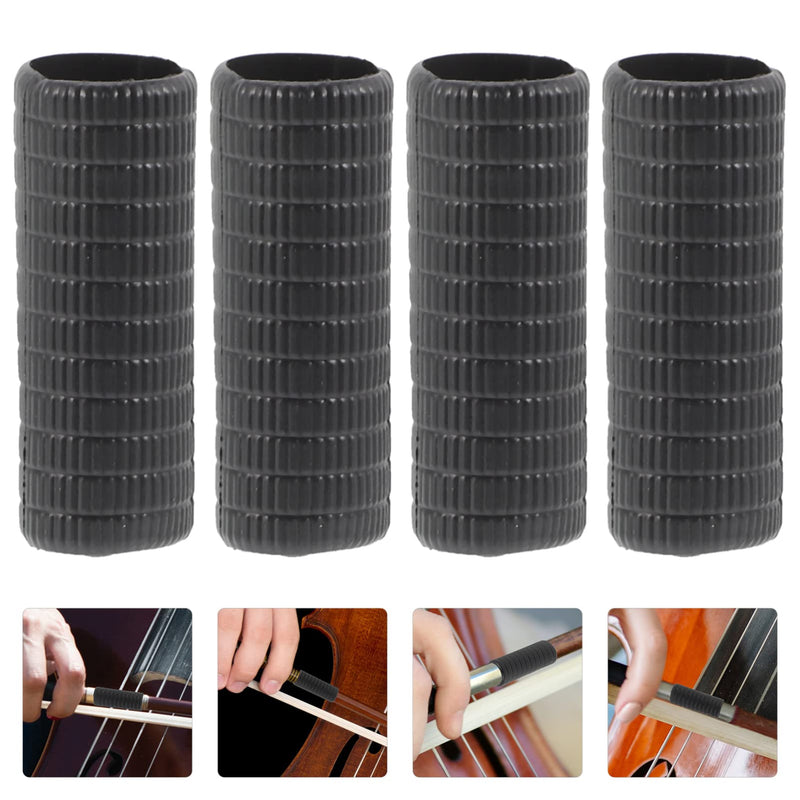 SUPVOX 4pcs Cello Bow Grip Rubber Violin Posture Correction Grasp Bow Pose Orthotics Tools General Violin Accessories 3x1cm