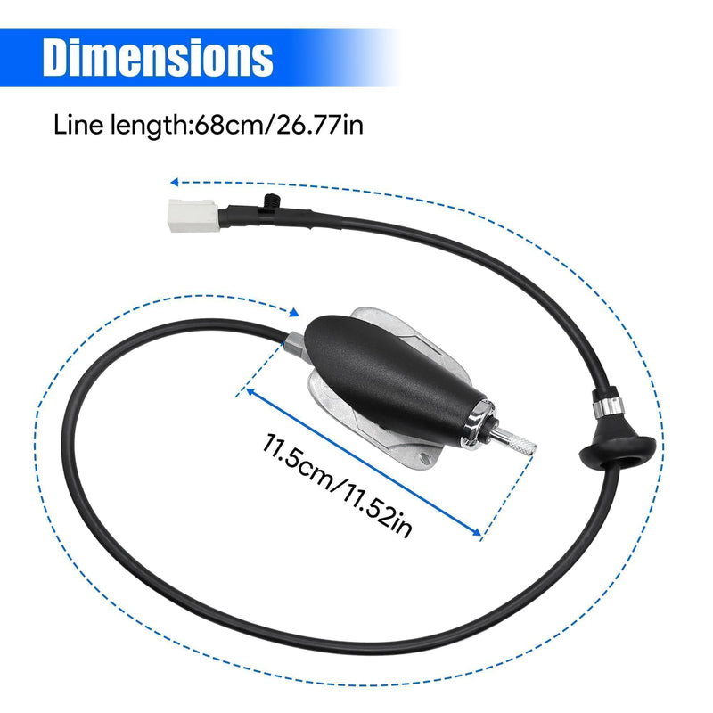 [AUSTRALIA] - Radio Antenna Base Assembly Cable with Adapter Cover Compatible with Dodge Ram 1500 2500 3500 4500 5500 2009-2021 Replace ‎5064394AG 5064395AE 5064394AH 