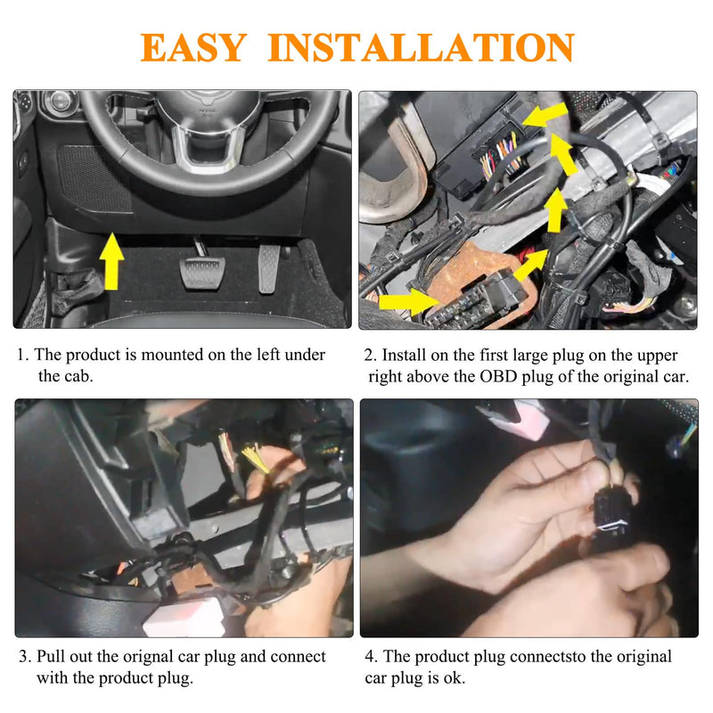 Upgrade Auto Start Stop Eliminator Compatible for Jeep Wrangler JL JLU JT Gladiator Accessories 2018-2023, Car Stop Start Engine System Delete/Disable/Canceller Device Cable (Not fit 4XE)