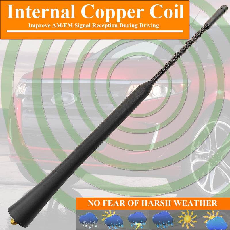 [AUSTRALIA] - 9 Inch Antenna for Ford Edge (2007-2014), Ford Edge Antenna, Flexible Rubber Antenna Replacement Mast for Ford Edge 2007 2008 2009 2010 2011 2012 2013 2014, Black 