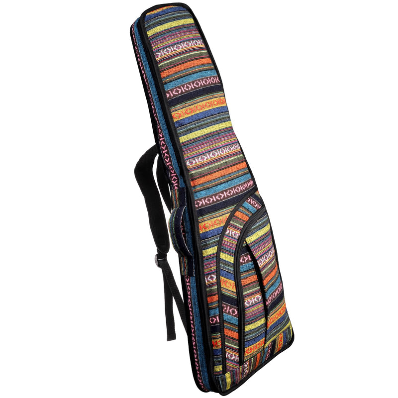 Tosnail Mini Strat Gig Bag with 10mm Padding, Shoulder Strap and Carry Handle, Vintage Electric Guitar Storage Case Bag - Bohemian Style