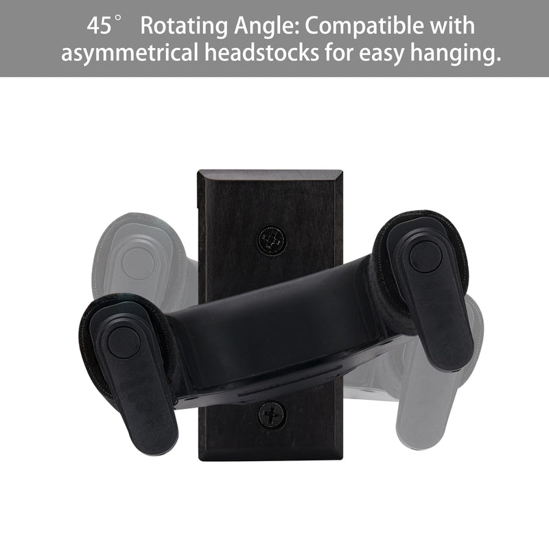 Sondery Guitar Wall Mount Hanger, Auto Lock and Adjustable Hook Holder for Acoustic and Electric Guitar, Ukulele, Bass, Banjo and Mandolin, Safely Cradles Nitro-Finished and High-End Guitars 3 Pack