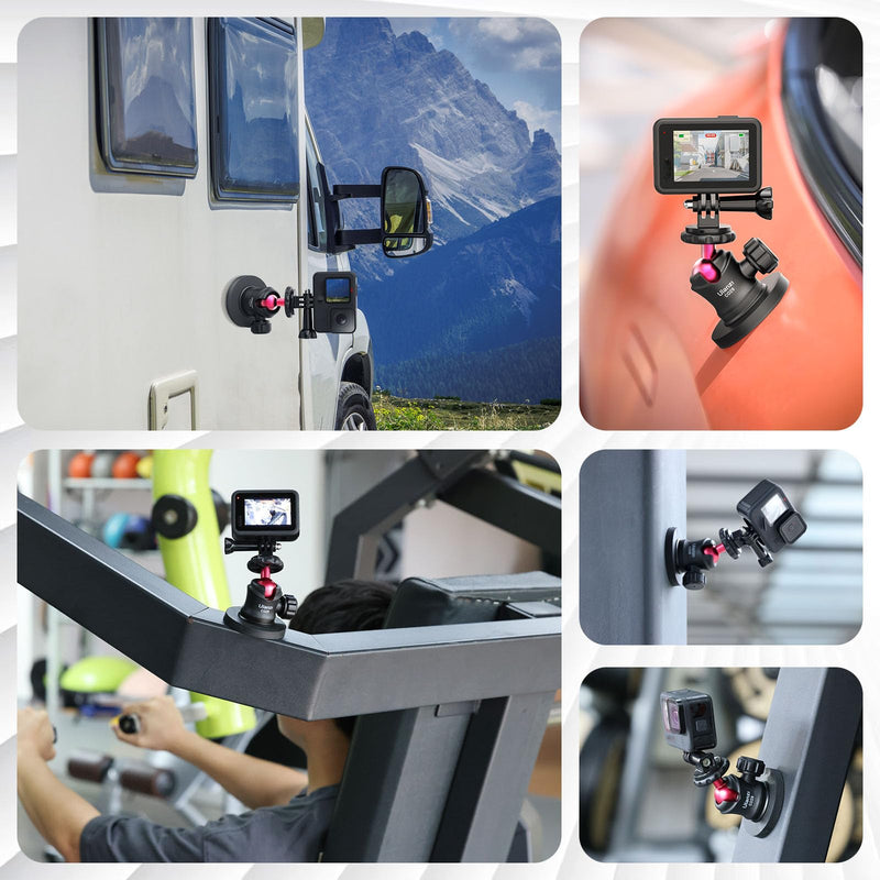 [AUSTRALIA] - ULANZI Magnetic Camera Mount for Action Camera, Strong Magnetic Mount with 360° Rotation Ball Head and Built-in 6 Magnets, Compatible with Gopro Hero 13/12/11/10, DJI Osmo Action Osmo Nano, Insta360 