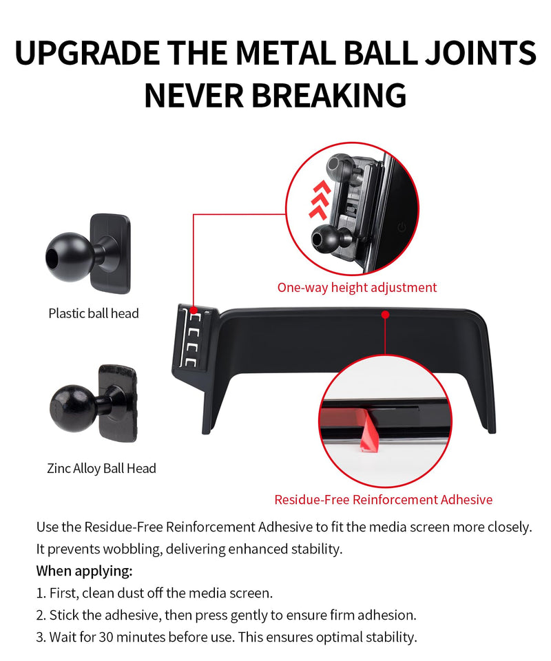 Car Phone Holder for Ford Escape 2020-2026,Escape Hybrid,8" Screen | Magsafe Accessories Magnetic Cell Phone Mount Clip Compatible with iPhone, 3D fit Stable Dashboard Navigation Bracket Stand