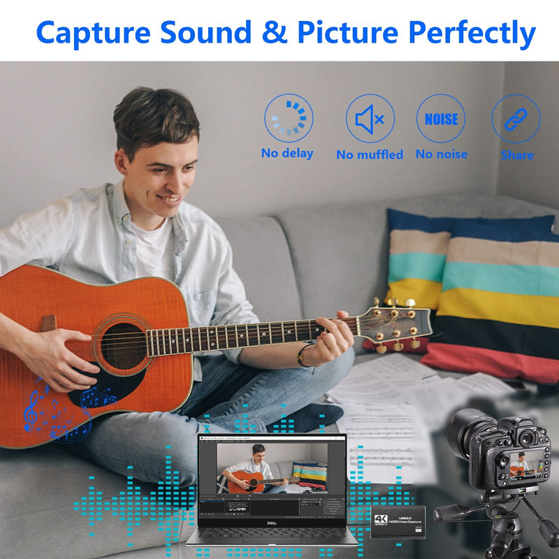 [AUSTRALIA] - Capture Card Nintendo Switch, Video Capture Card, Game Capture Cards 4K 1080P 60FPS, HDMI to USB 3.0 Capture Cards for Streaming Work with PS4/PC/OBS/Camera 