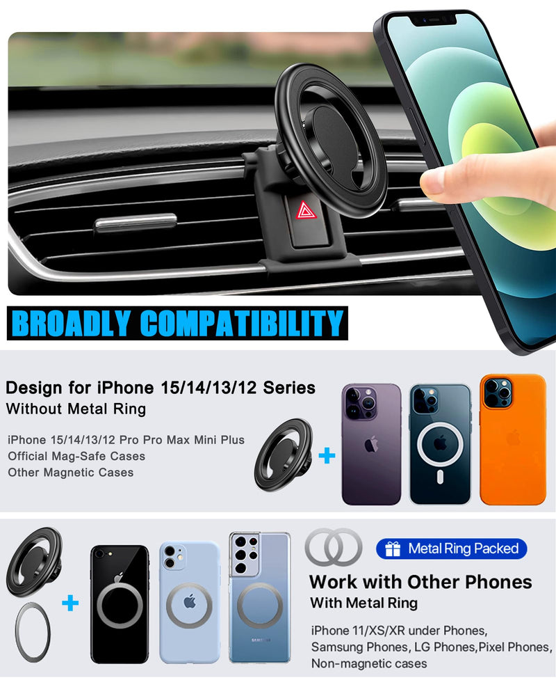 Car Phone Stand, Vent Magsafe Mount for Honda CR-V 2017-2022 | Adjustable Magnetic Navigation Bracket Holder for iPhone17 16 15 14 13 12 Pro Max Air Plus Mini, Magsafe Case, All Smartphone CRV/Mag-Safe