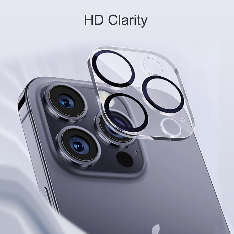 Ailun 3 Pack Camera Lens Protector for iPhone 15 Pro 6.1" ＆ iPhone 15 Pro Max 6.7",Tempered Glass,9H Hardness,Ultra HD,Anti-Scratch,Easy to Install,Case Friendly [Does not Affect Night Shots] iPhone 15 Pro 6.1"/15 Pro Max 6.7"