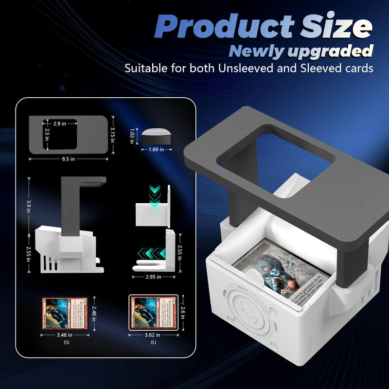 [AUSTRALIA] - Card Scanner Pro Max–Card Scanner Stand for MTG & TCG, Scan Sleeved & Unsleeved Trading Cards, Phone Holder with Rechargeable Magnetic Fill Light, 3 Modes 6 Levels, MTG Card Scanner Stand for ManaBox 