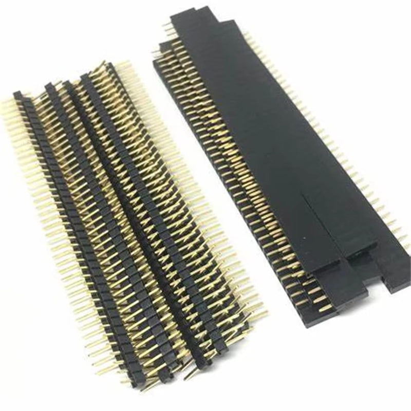 Pack of 10 1 x 40 pin PCB female connector, 2.54 mm single row socket plug, single row needle length 11 mm, plastic length 8.5 mm, 40-pin plug, suitable for DIY enthusiasts