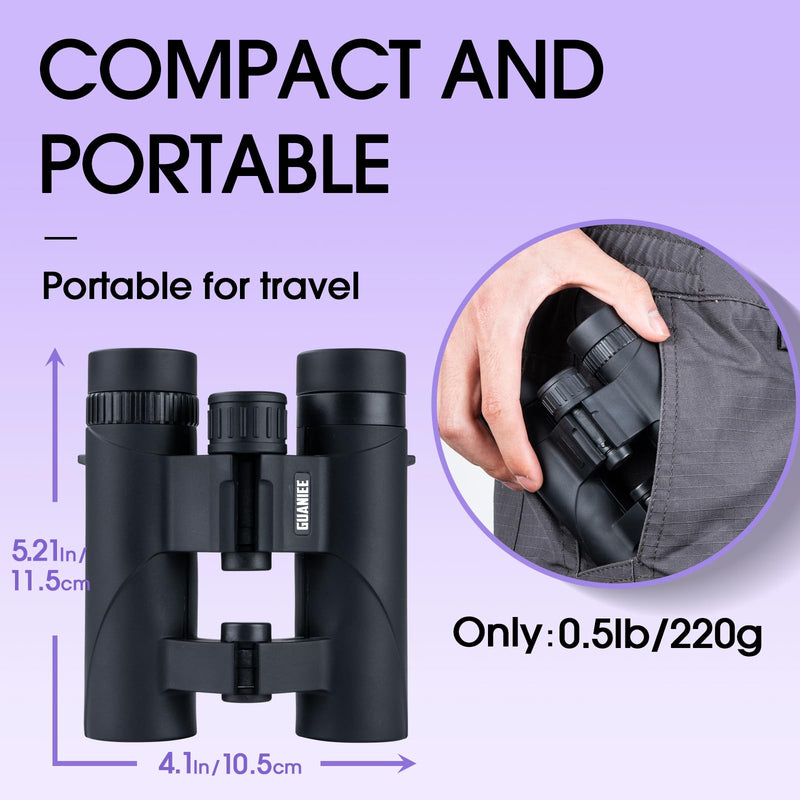 [AUSTRALIA] - 10x25 Binoculars for Kids Mini Pocket Compact Binoculars Waterproof Small Binocular for Bird Watching Travel Stargazing Outdoor Sports Purple 