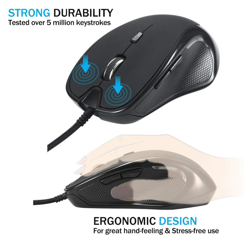 ValueRays Warm Fingertips Hot Buttons Optical Heated Mouse - New 2020 Design!