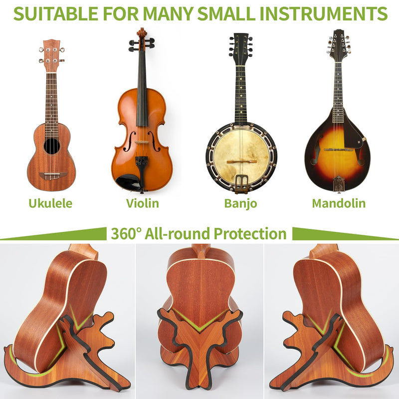 Ukulele Stand Instrument Stand - Ukelele Holder Accessory for Alto Soprano Concert Tenor, Mandolin,Violin and Banjo