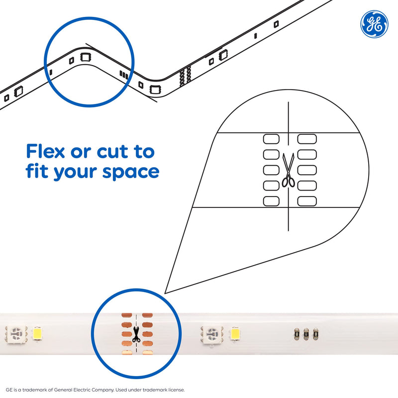 [AUSTRALIA] - GE LED Tape Light, Indoor Plug-in Strip Light, Color Changing, 10ft 10 ft 1 pack 