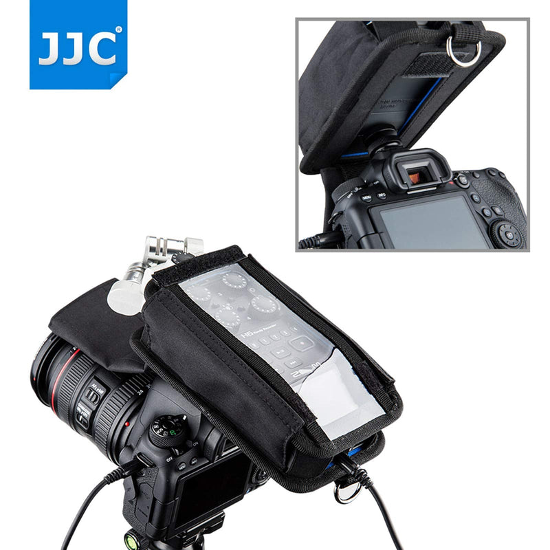 JJC H6 Protective Carrying Storage Pouch Case Bag for Zoom H6 & H6 All Black 2020 Version Handy Portable Recorder replaces Zoom PCH-6 Case, with Clear Visible Front Face Cover Protector for H6 & H6 Black