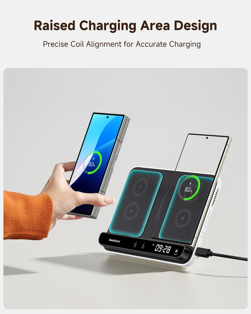 Portable Watch Charger for Samsung Watch + Wireless Charger for Samsung Z Fold
