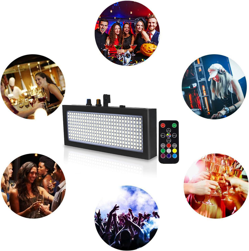 Stage Strobe Light, Super Bright Flash Stage Lighting, Sound Activated and Speed Control RGB Strobe Light, Flash Party Lighting for Wedding, Xmas, Birthday, Club, DJ (270 LED) 270 LED