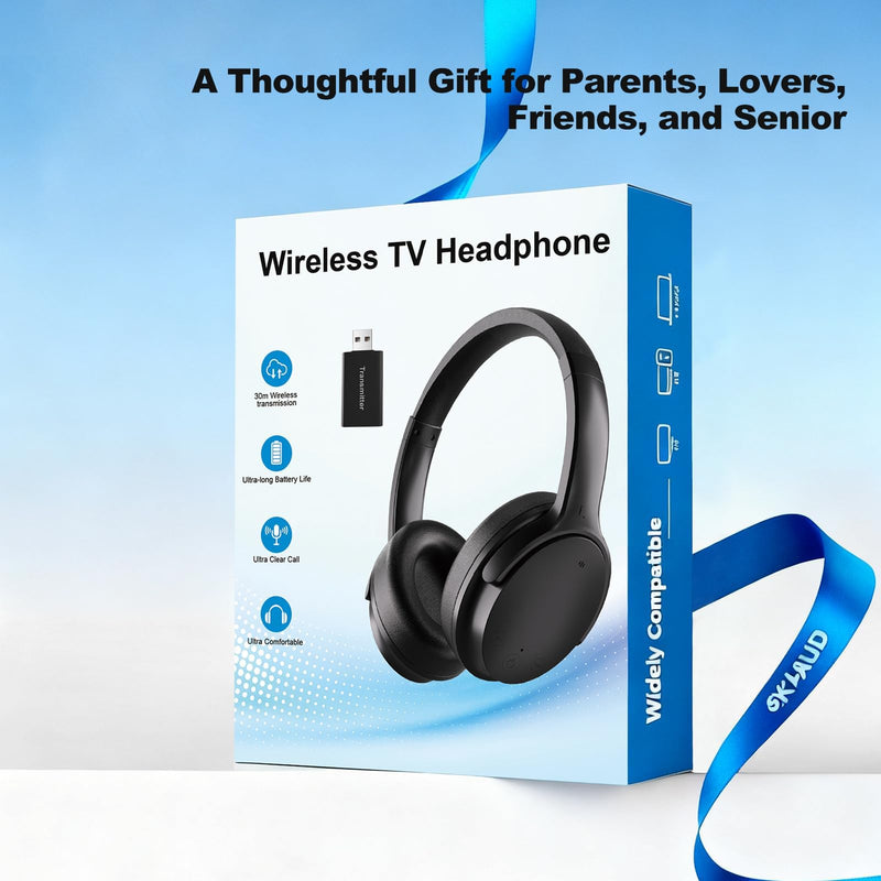 Wireless Headphones for TV Watching, Over Ear TV Headphones Wireless with USB Transmitter, Plug & Play, No Audio Delay, Louder and Clearer for Seniors | Wireless with USB Transmitter, Plug & Play, Over Ear TV Headphones, No Audio Delay, Louder and Clea...
