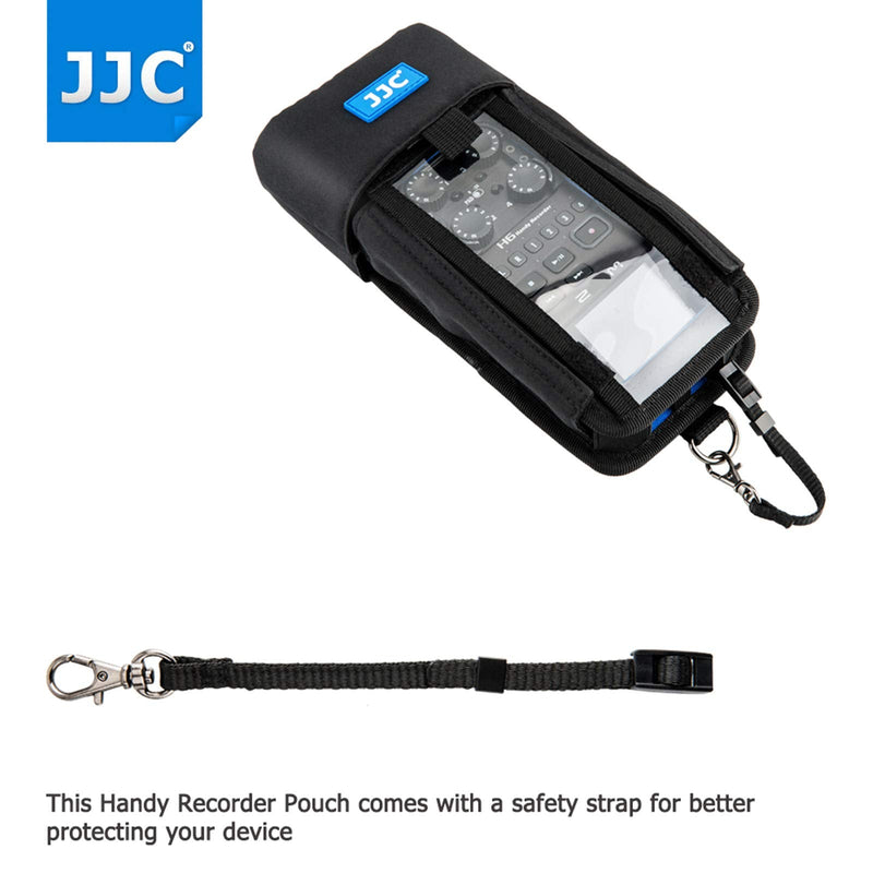 JJC H6 Protective Carrying Storage Pouch Case Bag for Zoom H6 & H6 All Black 2020 Version Handy Portable Recorder replaces Zoom PCH-6 Case, with Clear Visible Front Face Cover Protector for H6 & H6 Black