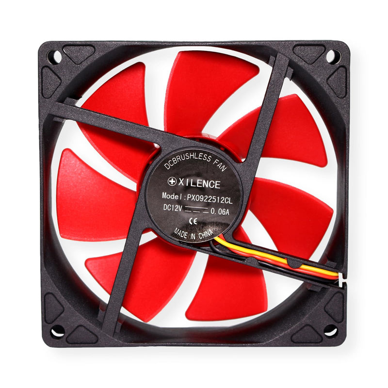 Xilence XPF92.R 92 mm Case Fan, 3Pin, Red/Black