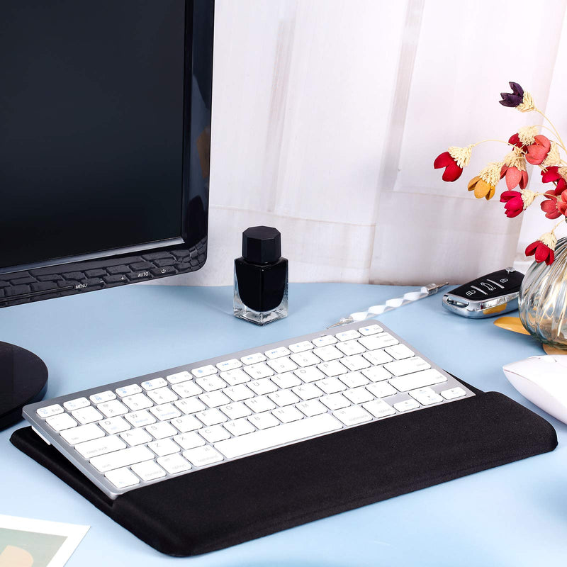 Keyboard Wrist Rest for Magic Keyboard Pad Wrist Rest Stand Compatible with Wireless Magic Keyboard 2 (MLA22L/A) for Easy Typing (Grey) (Black)