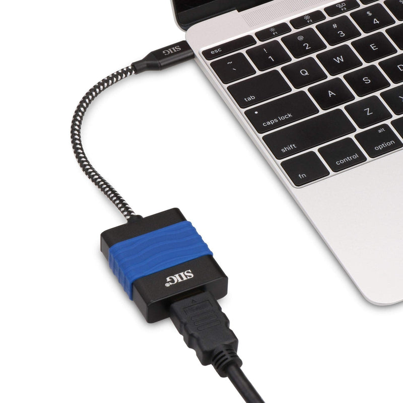 SIIG USB C to HDMI 4K 60 Hz Adapter Converter, Type C to HDMI Male to Female for 2015/2016 MacBook, ChromeBook Pixel, Dell XPS 15, Thunderbolt 3 Compatible