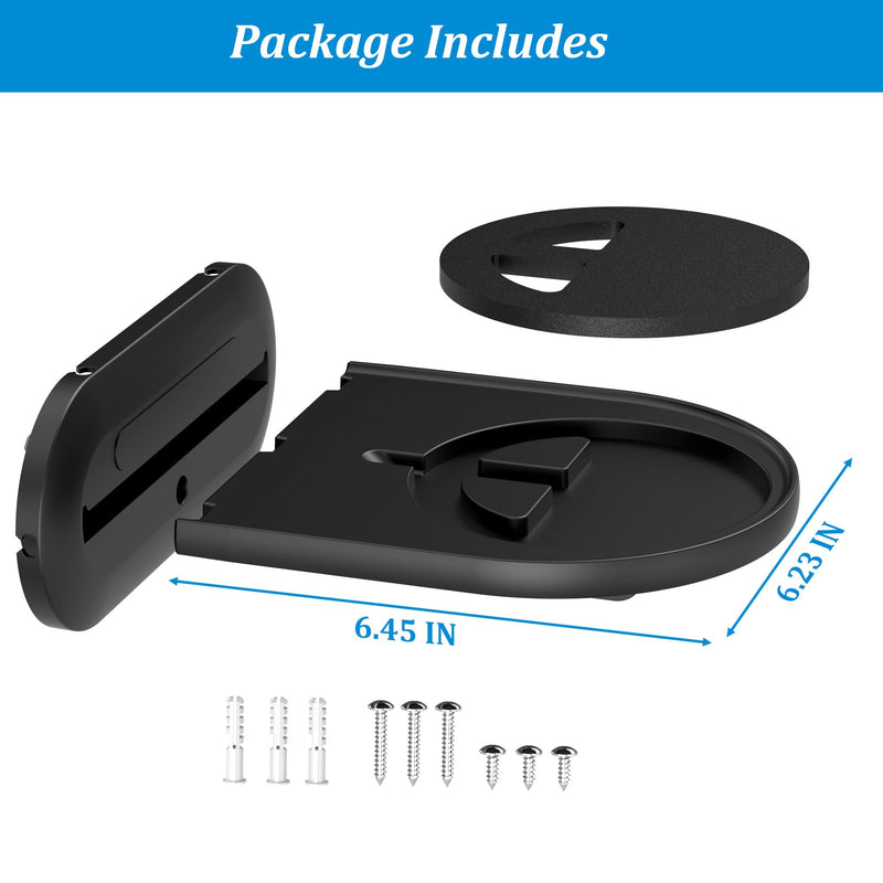PlusAcc Wall Mount for Show 10 - Cable Management Wall Stand Shelf Compatible with Sonos Era 100 & Show 10 3rd Gen & HomePod, Space Saving Mounting Bracket with Removable Foam (Black) Black
